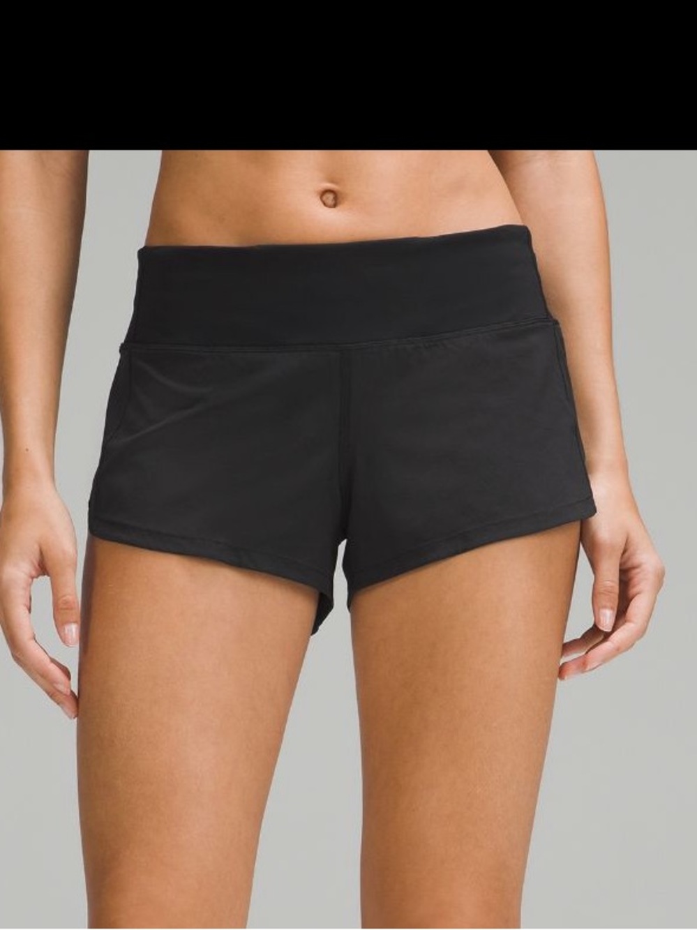 lululemon athletica Black Athletic Running Shorts